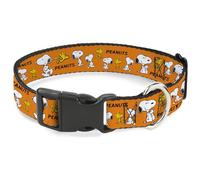 Peanuts Worldwide LLC Collier pour chien avec boucle en plastique Orange 50,8 à 78,7 cm Largeur 3,8 cm