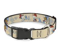 Peanuts Worldwide LLC Collier pour chien avec boucle en plastique, Peanuts Snoopy and Friends Desert Cowboy Poses Beige, 33 à 43,2 cm, 3,8 cm de large
