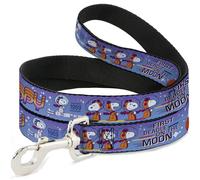 Peanuts Worldwide LLC Laisse pour Animal Domestique, Laisse pour Chien, Astronaute Snoopy Launch Poses Blanc Multicolore, 1,8 m de Long et 1,3 cm de Large