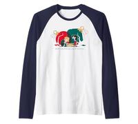 Peanuts Xmas Sally Schroeder Mistletoe Kiss Piano de Noël Manche Raglan