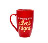 Pearhead All Mom Wants A Silent Night Mug, Novelty Christmas Mug, Mom Coffee Mug Gift, Holiday Drinkware Decor