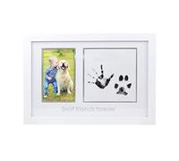 Pearhead Baby and Pet Best Friends Forever Keepsake Frame, Babyprint and Pawprint Kit, Gender-Neutral Nursery Décor, Gift for New Expecting Parents, White