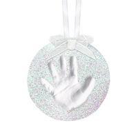 Pearhead Babyprints Baby's First Handprint or Footprint Ornament Kit, Easy No-Bake DIY Clay Kit, Christmas Baby Keepsake Gift, Glitter