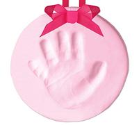 Pearhead Babyprints Newborn Baby Handprint or Footprint Keepsake Christmas Ornament Kit, Perfect Holiday Keepsake or Gift for New or Expecting Parents, Pink