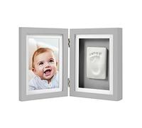 Pearhead Babyprints Papier peint pour bébé et empreinte de bureau Cadre photo et kit d'impression, gris