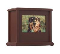 Pearhead Boîte à Souvenirs personnalisée pour Chien ou Chat, urne pour Animal Domestique, Expresso (89007)