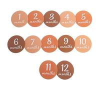 Pearhead Cartes photo mensuelles en acrylique, cartes d'annonce de bébé modernes, marqueurs d'étapes de voyage de grossesse, 12 disques d'étapes importantes, teintes roses