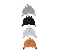 Pearhead Cat Bum Kitchen Magnets, Pet Themed Refrigerator Magnets, Cat Lover Home Décor, Funny Novelty Gift, School Locker Accessories, Set of 4