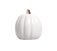 Pearhead Citrouille en céramique Blanche, décoration d'automne pour la Maison, décoration d'intérieur de Vacances Moderne, décorations d'halloween Tendance, Petite Taille
