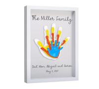 Pearhead Cadre transparent empreintes famille Kit DIY – Cadeau nouveaux & futurs parents, 4 couleurs