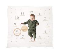 Pearhead Couverture d'étapes mensuelles pour bébé, 1 à 12 Mois, marqueurs d'étapes pour Nourrisson, Meilleure Toile de Fond pour Photographie, Accessoire Photo pour Nouveau-né, Comprend des