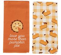 Pearhead Décoration de Vacances, Service à thé de Cuisine d'automne, torchons à Tarte à la Citrouille