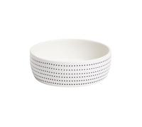Pearhead Gamelle en céramique pour Chien - Gamelle Moderne en grès à Pois Bleus pour Petits Chiens, gamelle lestée Non Plastique pour Chien, Taille S/M 2,25 tasses/510,3 g