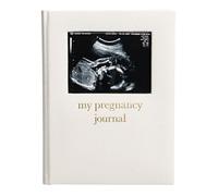 Pearhead Linen Pregnancy Journal, Milestone Tracker, Baby Keepsake Book, Gift For Expecting Moms, Sonogram Photo Insert, My Pregnancy Journal, Gender-Neutral Baby Gift, Beige