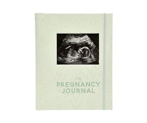 Pearhead Little Bundle of Joy Journal de Grossesse, Livre de Souvenirs de Grossesse avec Photo échographique, Suivi des étapes du Premier au troisième Trimestre, Feuille Verte Sauge