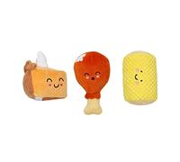 Pearhead Lot de 3 Jouets couineurs en Peluche pour Chien de Thanksgiving, Jouets pour Animaux de Compagnie, Accessoires indispensables pour Les propriétaires d'animaux de Compagnie