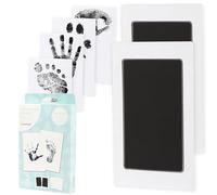 Pearhead Newborn Baby Handprint and Footprint Kit - No Mess Clean-Touch Ink Pad With Impression Cards, Safe for Skin, Perfect Keepsake for Family, Acid-Free, Black, Pack of 2