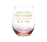 Pearhead Surviving Motherhood One Glass at a Time Verre à vin Multicolore 210 g