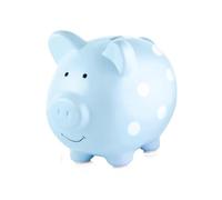 Pearhead Tirelire en Céramique Pois Bleu