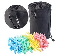 Pearl 100 pinces à linge dans un sac avec mousqueton