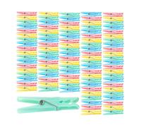Pearl 100 pinces à linge en plastique 7 cm en 4 coloris