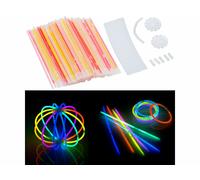 Pearl 100 tubes lumineux fluorescents 20 cm / 6 coloris avec raccords