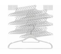 Pearl 120 cintres antidérapants avec clips - coloris blanc