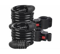 Pearl 2 antivols spirales de 1,8 m avec code à 4 chiffres et câble en acier Ø 12 mm
