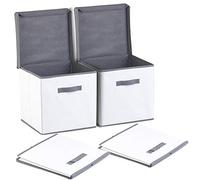 Pearl 2 boîtes de Rangement Pliables avec Couvercle - Blanc