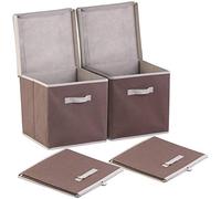 Pearl 2 boîtes de Rangement Pliables avec Couvercle - Brun