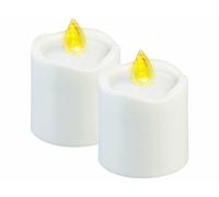Pearl 2 bougies avec LED effet flamme - coloris blanc