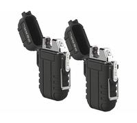 Pearl 2 briquets électroniques rechargeables à double arc électrique - Noir