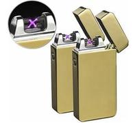 Pearl : 2 briquets électroniques USB à double arc électrique - Doré G