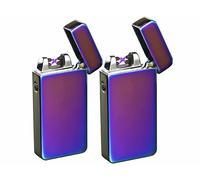 Pearl 2 briquets électroniques USB à double arc électrique - Mauve irisé