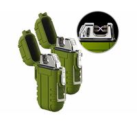 Pearl 2 briquets rechargeables à double arc électrique, coloris olive