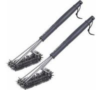 Pearl : 2 brosses en acier inoxydable pour barbecue à triple brossage G