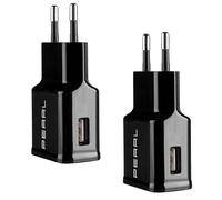 Pearl 2 chargeurs secteur USB 2,1 A / 10,5 W - coloris noir