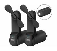 Pearl 2 mini ventilateurs 3 en 1 avec fonction batterie d'appoint et lampe de poche