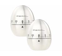 Pearl 2 minuteurs de cuisine 60 minutes en acier inoxydable