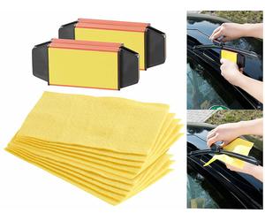 Pearl 2 nettoyeurs d'essuie-glaces avec 5 chiffons en non-tissé