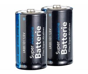 Pearl 2 piles super alcalines type D (LR20) 1,5 V