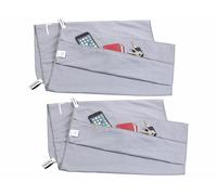 Pearl 2 serviettes en microfibres avec poche intégrée - 80 x 200 cm