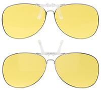 Pearl 2 surlunettes à clip pour conduite nocturne - Aviateur