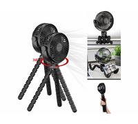 Pearl 2 ventilateurs sans fil 360° avec trépied flexible