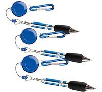 Pearl 3 stylos zip avec câble enrouleur et mousqueton