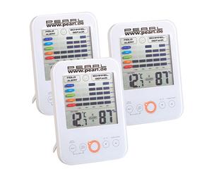 Pearl 3 thermomètres hygromètres digitaux