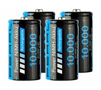 Pearl 4 accumulateurs NiMH D - 10000 mAh