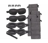 Pearl 4 kits sommeil avec masques occultant, bouchons d'oreilles et sacs de rangement