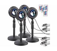Pearl 4 lampes coucher de soleil LED RVB télécommandées