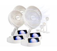 Pearl 4 ventilateurs télescopiques Ø 18,5 cm rechargeables avec batterie externe